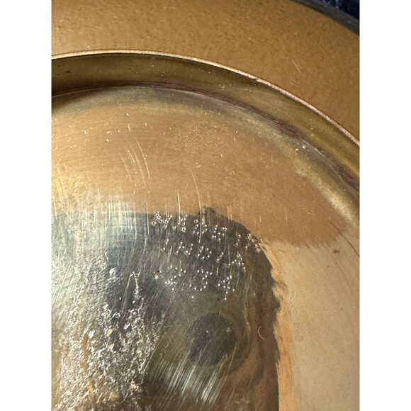 Vintage Brass & Stainless Steel Engraved Storage Bowl With Lid Made In India 734 - Picture 6 of 7